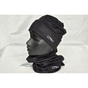 Halsr�r i �ko uld og silke. Unisex sort