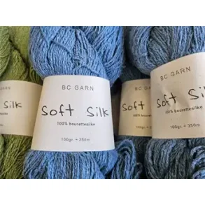 Soft silk fra BC garn 100 gr gl. bl�
