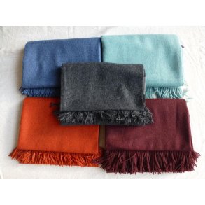 Plaid v�vet af alpaca uld bordeaux