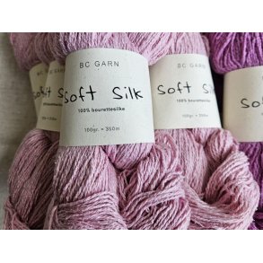 Soft silk fra BC garn 100 gr gl. rosa