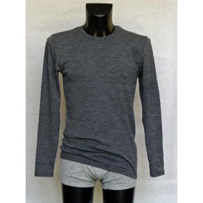 Uldundertr�je med lange �rmer. Gr�. Til m�nd